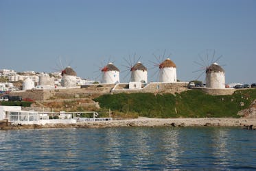 Mykonos island by bus and walking guided tour